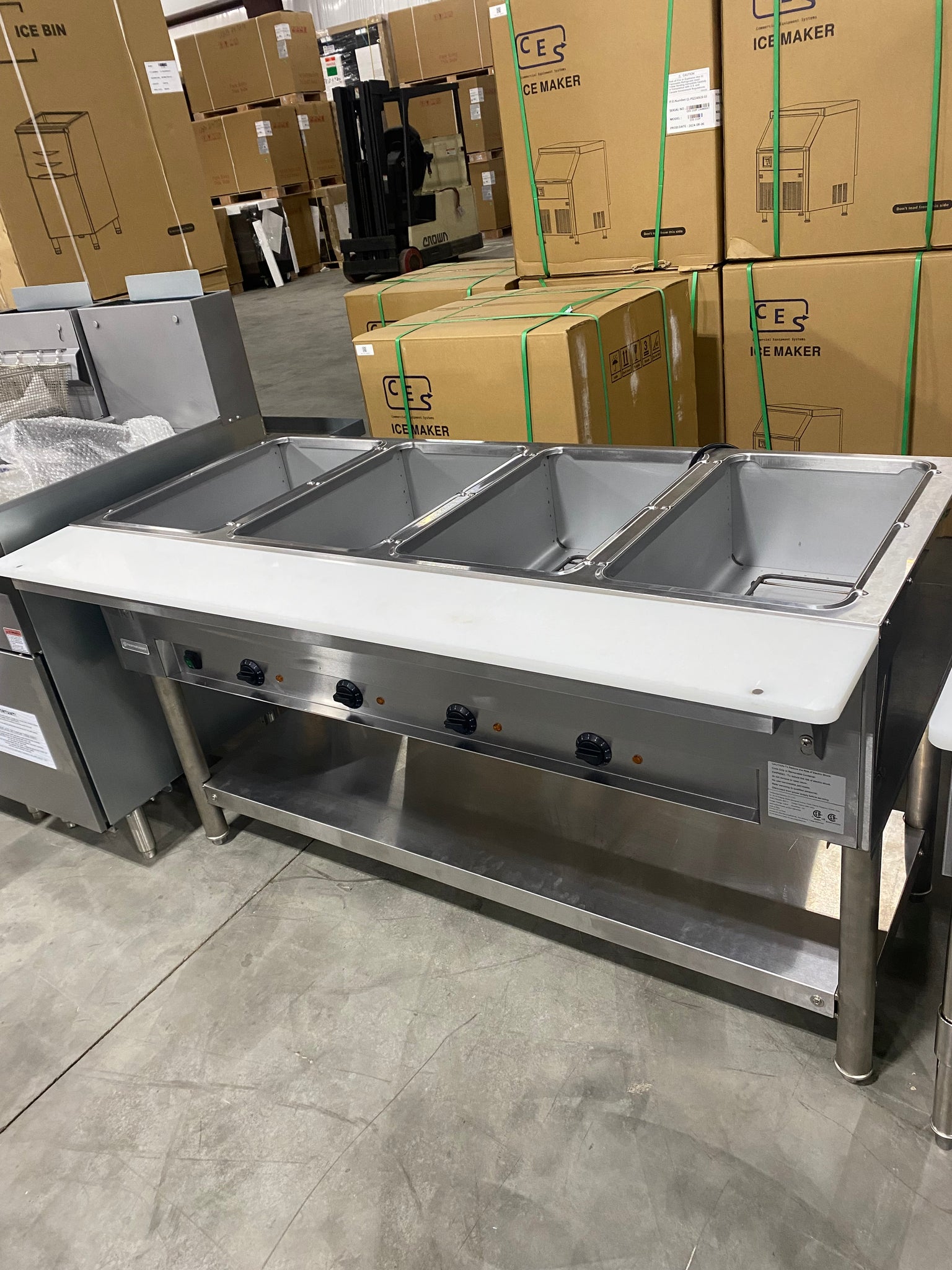 CES Electric 4 Bay Steam Table – Crawford Equipment Supply