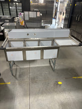 3 Compartment Sink w/ Right Drain Board