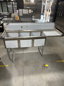 3 Compartment Sink w/ Right Drain Board