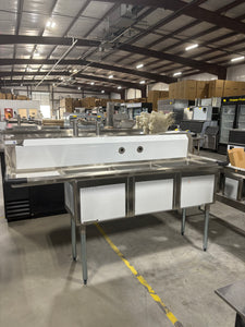 3 Compartment Sink w/ Left Drain Board