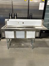 Small 3 Compartment Sink w/ Right Drain Board