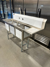 Small 3 Compartment Sink w/ Right Drain Board