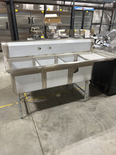3 Compartment Sink w/ Right Drain Board