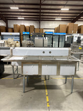 3 Compartment Sink w/ Left Drain Board