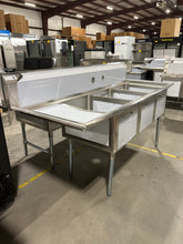 3 Compartment Sink w/ Left Drain Board