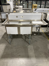 2 Compartment Sink w/ Right Drain Board